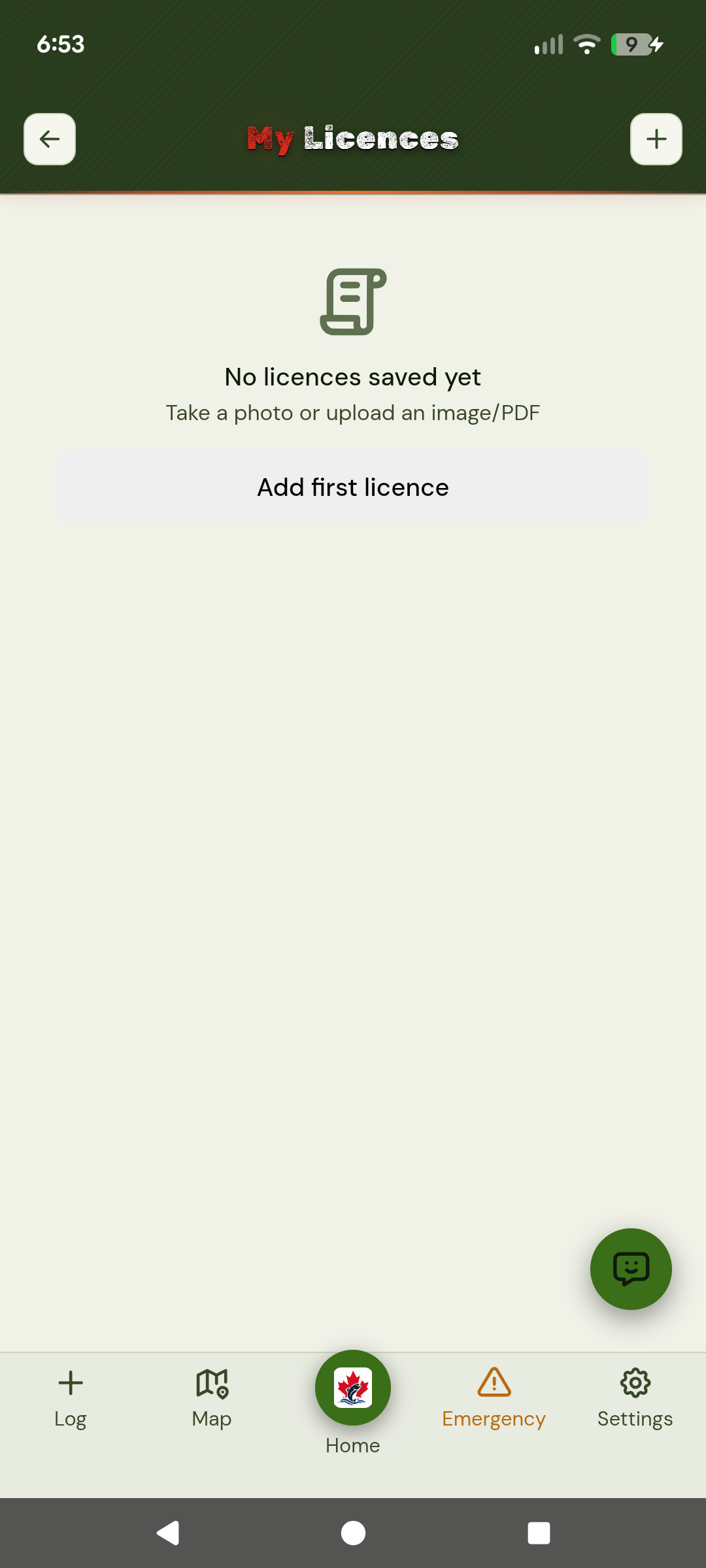 Licence storage
